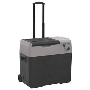 vidaXL Chladic&iacute; box s kolečky a rukojet&iacute; čern&yacute; a &scaron;ed&yacute; 40 l PP