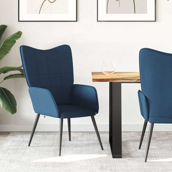 vidaXL Relaxačn&iacute; židle modr&aacute; textil