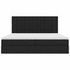 vidaXL Postel s &uacute;ložn&yacute;m prostorem a LED osvětlen&iacute;m Čern&aacute; 200 x 200 cm