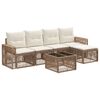 vidaXL Sada zahradn&iacute;ch pohovek 6 pcs Beige a kr&eacute;mov&aacute; b&iacute;l&aacute; polyratan