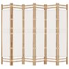 vidaXL Skl&aacute;dac&iacute; 6panelov&yacute; parav&aacute;n 240 cm bambus a pl&aacute;tno