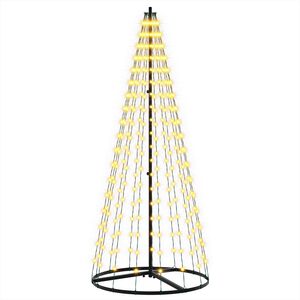 vidaXL LED v&aacute;nočn&iacute; strom 165 cm 270 LED Tepl&aacute; b&iacute;l&aacute; Železo Čern&aacute;