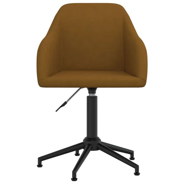 vidaXL Otočn&eacute; j&iacute;deln&iacute; židle 2 ks hněd&eacute; samet