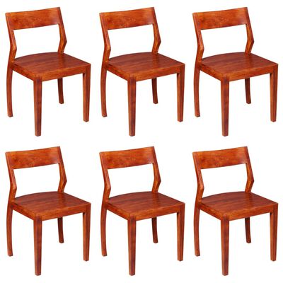 vidaXL Jídelní židle 6 ks masivní akáciové dřevo sheesham