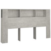 vidaXL Čelo postele s úložným prostorem betonově šedé 180x18,5x104,5cm