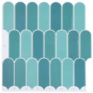 vidaXL Dlaždice s peř&iacute;m 10 pcs Modr&aacute; 30 x 30 cm Polyuretan a PET