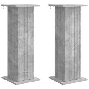 vidaXL Stojan na rostliny 2 pcs Betonově &scaron;ed&aacute; 30,5 x 30 x 80,5 cm