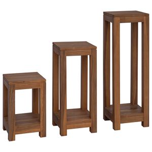 vidaXL Stojan na rostliny 3 ks Př&iacute;rodn&iacute; 25 x 25 x 80 cm