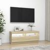vidaXL TV skříňka s LED osvětlením dub sonoma 100 x 35 x 40 cm