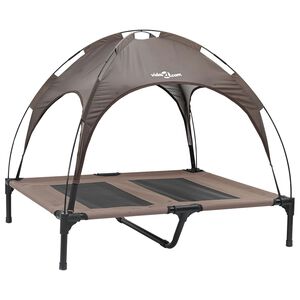 vidaXL Ps&iacute; postel Hněd&aacute; 92 x 77 x 82,5 cm Ocel