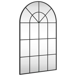 vidaXL N&aacute;stěnn&eacute; zrcadlo čern&eacute; 60 x 100 cm oblouk železo