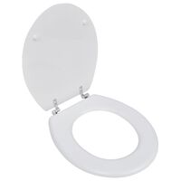 vidaXL WC sedátko MDF s víkem jednoduchý design bílé