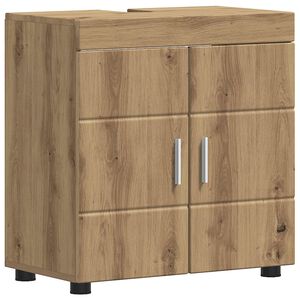 vidaXL Sada koupelnov&yacute;ch skř&iacute;něk TULUM Artisanov&yacute; dub 60 x 34 x 63 cm