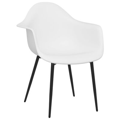 vidaXL Jídelní židle 6 ks bílé PP