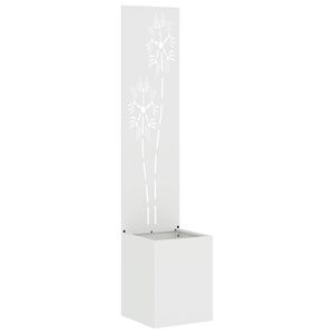 vidaXL Soukrom&iacute; na zahradě B&iacute;l&aacute; 32 x 150 cm Studeně v&aacute;lcovan&aacute; ocel
