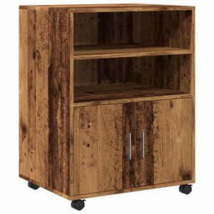 vidaXL Skř&iacute;ňka na kolečk&aacute;ch old wood 60x48x81 cm kompozitn&iacute; dřevo