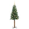 vidaXL Úzký vánoční stromeček s 150 LED diodami Zelená 150 cm