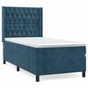 vidaXL Box spring postel s matrac&iacute; tmavě modr&aacute; 90x200 cm samet