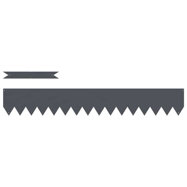 vidaXL Okraj tr&aacute;vn&iacute;ku 20 pcs Antracit 100 x 0,05 x 20 cm