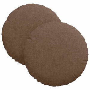 vidaXL Pol&scaron;t&aacute;ře na sedadla 2 ks Textil Hněd&aacute; &Oslash;30 x 13 cm