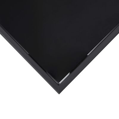 vidaXL Zahradní barový stůl černý 60 x 60 x 110 cm tvrzené sklo