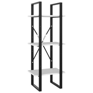 vidaXL Knihovna se 3 policemi b&iacute;l&aacute; 40 x 30 x 105 cm kompozitn&iacute; dřevo