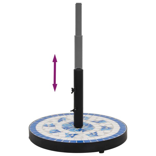 vidaXL Z&aacute;kladna na slunečn&iacute;k modr&aacute; a b&iacute;l&aacute; kulat&aacute; 12 kg