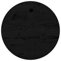 vidaXL Stolní deska kulatá černá Ø 40 x 3 cm masivní borové dřevo