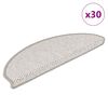 vidaXL Samolepic&iacute; rohože na schody Sisal-Look 30 ks 65x21x4 cm Platina