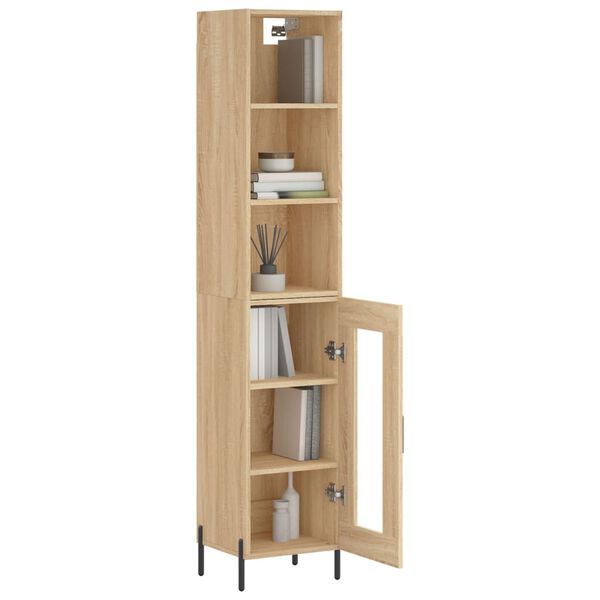 vidaXL Skř&iacute;ň highboard dub sonoma 34,5 x 34 x 180 cm kompozitn&iacute; dřevo