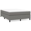 vidaXL Box spring postel s matrac&iacute; tmavě &scaron;ed&yacute; 140 x 190 cm textil