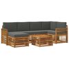 vidaXL Rohov&aacute; sofa sada s pol&scaron;t&aacute;řem 6 pcs Přirozen&aacute; a Anthracitov&aacute;