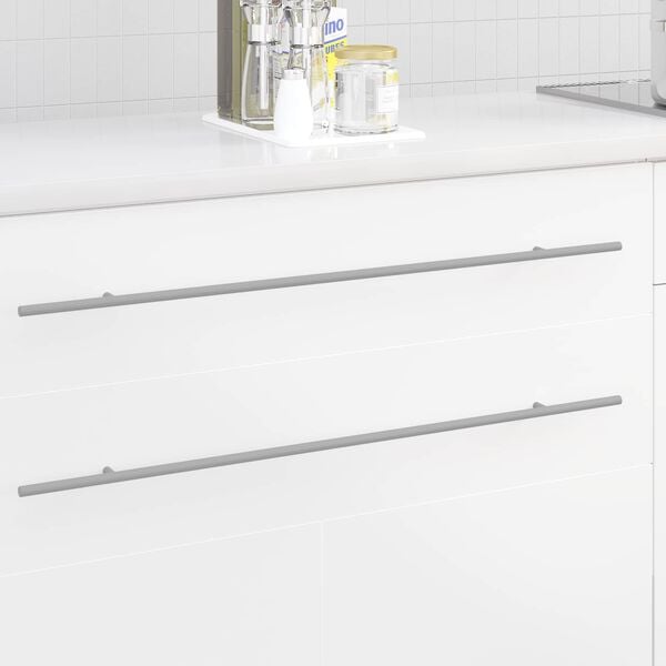 vidaXL Madlo na skř&iacute;ň 2 pcs Stř&iacute;brn&aacute; 800 mm Nerezov&aacute; ocel