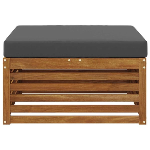 vidaXL Venkovn&iacute; podnožka Masivn&iacute; ak&aacute;tov&eacute; dřevo Př&iacute;rodn&iacute;