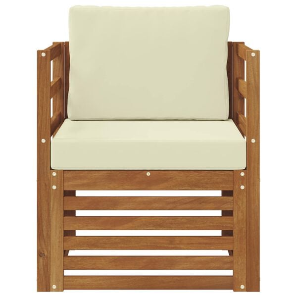 vidaXL Venkovn&iacute; pohovkov&aacute; souprava Masivn&iacute; ak&aacute;ciov&eacute; dřevo a polyester