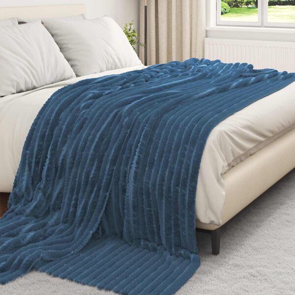 vidaXL Dekoračn&iacute; deky 6 pcs N&aacute;mořnick&aacute; modr&aacute; 270 x 240 cm Fleece
