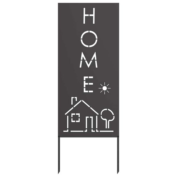 vidaXL Soukrom&iacute; na zahradě Čern&aacute; 50 x 140 cm Studeně v&aacute;lcovan&aacute; ocel