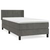 vidaXL Box spring postel s matrac&iacute; tmavě &scaron;ed&aacute; 80 x 200 cm samet