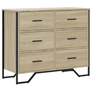 vidaXL Komoda dub sonoma 91 x 35,5 x 74,5 cm kompozitn&iacute; dřevo