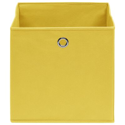 vidaXL Úložné boxy 4 ks žluté 32 x 32 x 32 cm textil