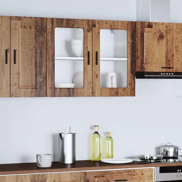 vidaXL Kuchyňsk&aacute; n&aacute;stěnn&aacute; skř&iacute;ňka se skleněn&yacute;mi dv&iacute;řky "Porto"