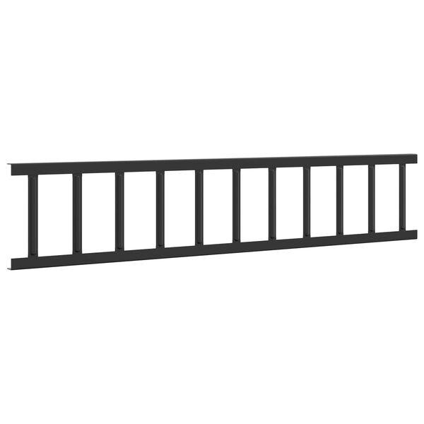 vidaXL Stře&scaron;n&iacute; z&aacute;chytn&iacute;k sněhu Čern&aacute; 100 x 2,5 x 20 cm Ocel