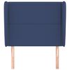 vidaXL Čelo postele typu u&scaron;&aacute;k modr&eacute; 83 x 23 x 118/128 cm textil