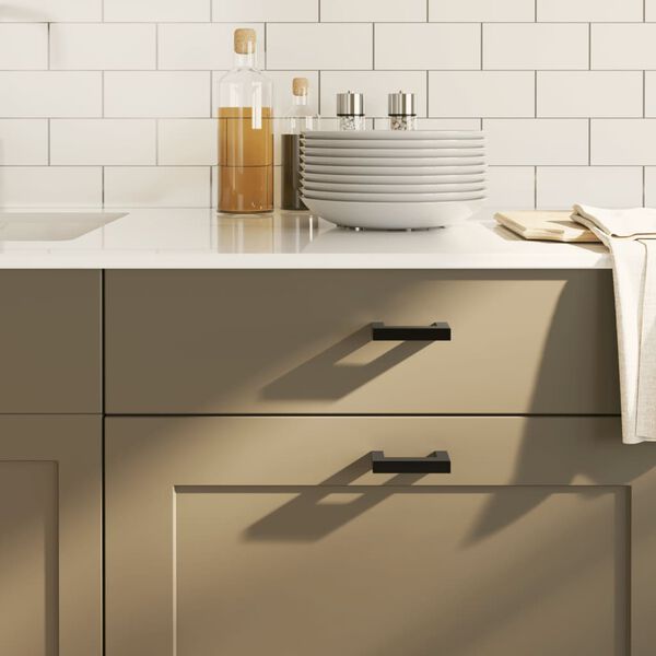 vidaXL Nábytkové úchytky 20 ks černé 64 mm nerezová ocel