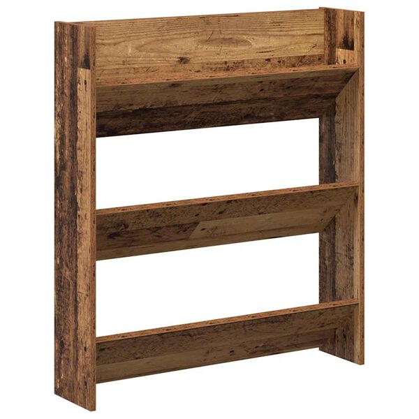 vidaXL N&aacute;stěnn&yacute; botn&iacute;k old wood 80 x 18 x 90 cm kompozitn&iacute; dřevo