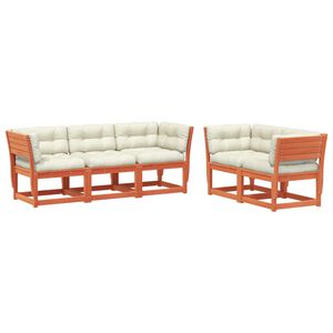 vidaXL 5d&iacute;ln&aacute; zahradn&iacute; sedac&iacute; souprava podu&scaron;ky voskově hněd&aacute; borovice