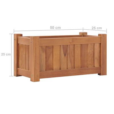 vidaXL Vyvýšený záhon 50 x 25 x 25 cm masivní teakové dřevo
