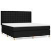 vidaXL Box spring postel s matrac&iacute; čern&aacute; 160x200 cm textil