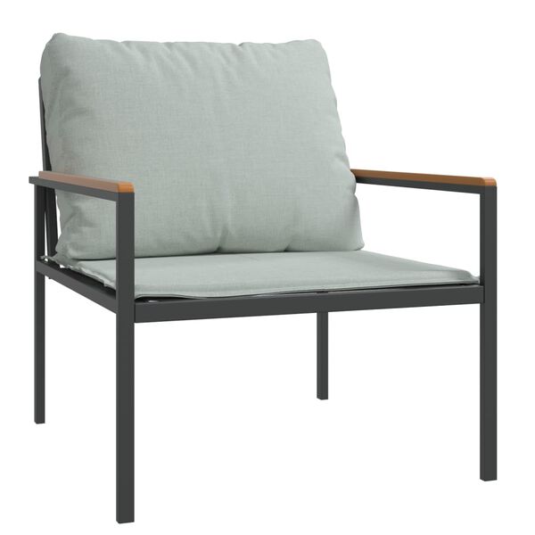 vidaXL 4dílná zahradní sedací souprava s poduškami antracitová ocel