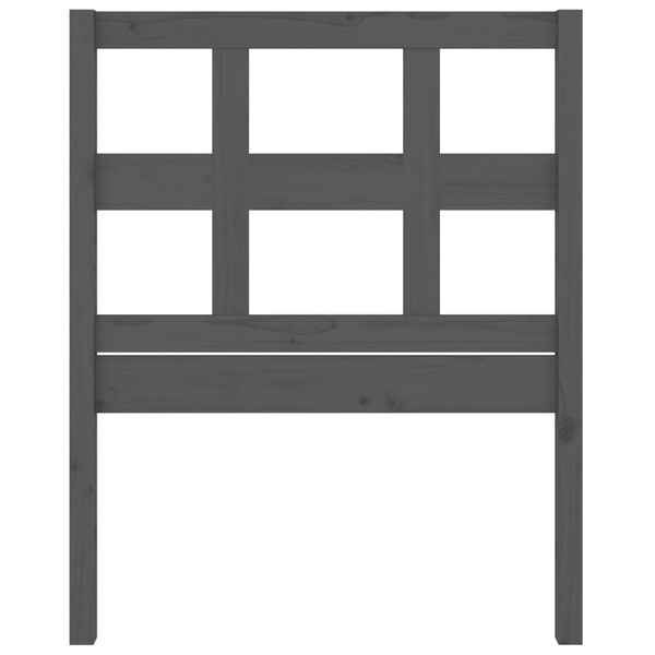 vidaXL Čelo postele šedé 95,5 x 4 x 100 cm masivní borovice